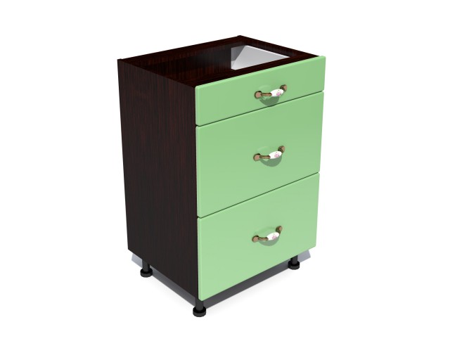 Corp inferior 50 cu 3 sertare metalice pentru greutate Zebra MDF fistic simplu Corp inferior 50 cu 3 sertare metalice pentru greutate Zebra MDF fistic simplu